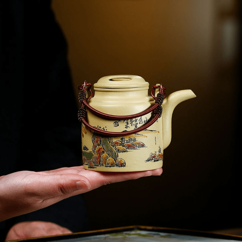 Yixing Zisha Teapot [Barrel] (Lu Ni - 300ml) - YIQIN TEA HOUSE | yiqinteahouse.com | >300ml, new arrival, teapot, teaware, zisha teapot