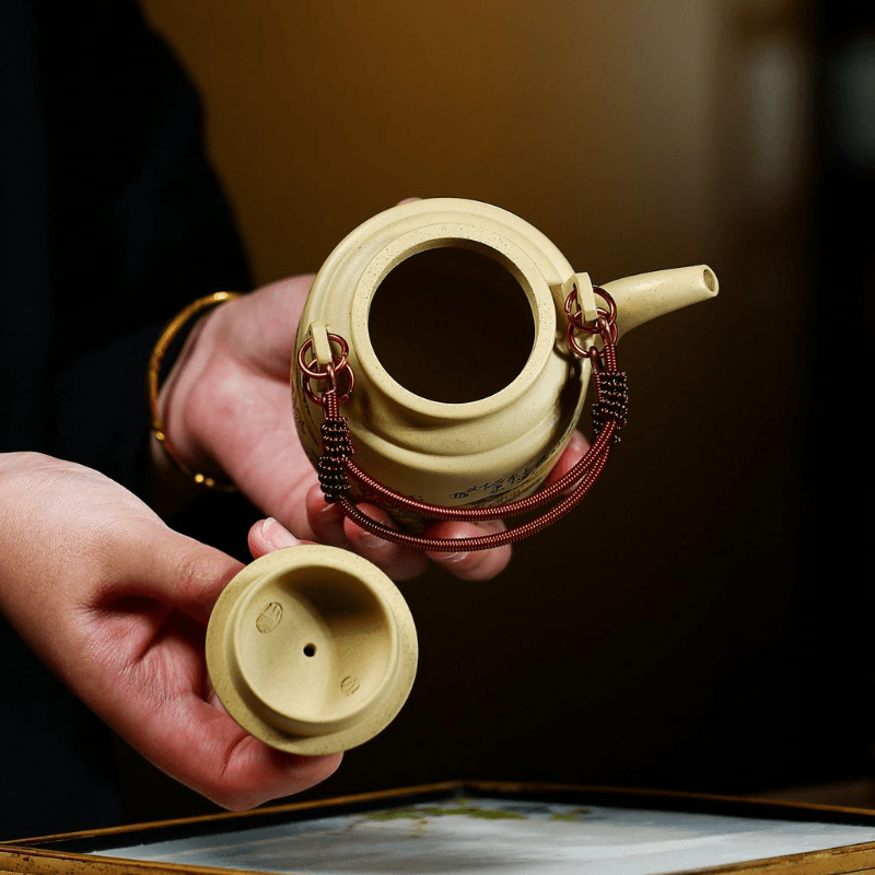 Yixing Zisha Teapot [Barrel] (Lu Ni - 300ml) - YIQIN TEA HOUSE | yiqinteahouse.com | >300ml, new arrival, teapot, teaware, zisha teapot