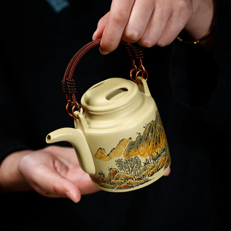 Yixing Zisha Teapot [Barrel] (Lu Ni - 300ml) - YIQIN TEA HOUSE | yiqinteahouse.com | >300ml, new arrival, teapot, teaware, zisha teapot