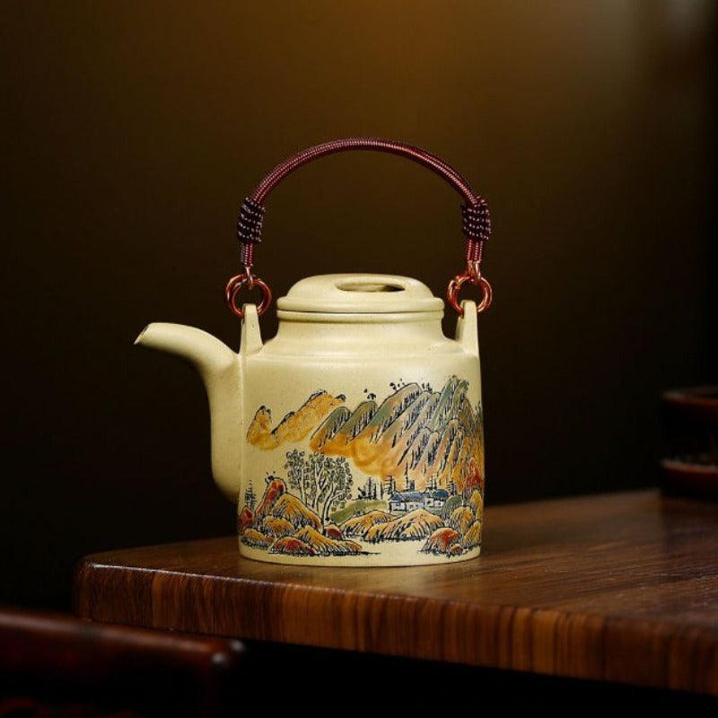 Yixing Zisha Teapot [Barrel] (Lu Ni - 300ml) - YIQIN TEA HOUSE | yiqinteahouse.com | >300ml, new arrival, teapot, teaware, zisha teapot