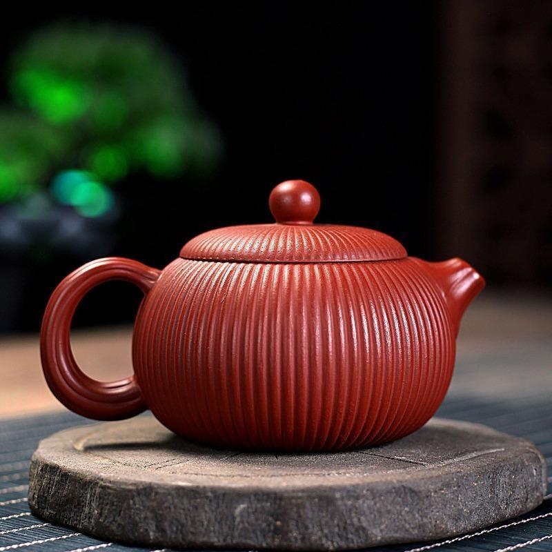 Yixing Zisha Teapot [Begonia Xishi] (Dahongpao - 200ml) - YIQIN TEA HOUSE | yiqinteahouse.com | 200-300ml, teapot, teaware, zisha teapot