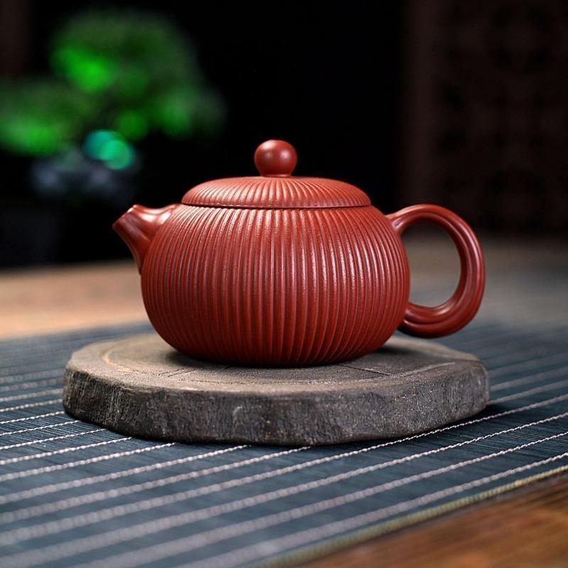 Yixing Zisha Teapot [Begonia Xishi] (Dahongpao - 200ml) - YIQIN TEA HOUSE | yiqinteahouse.com | 200-300ml, teapot, teaware, zisha teapot