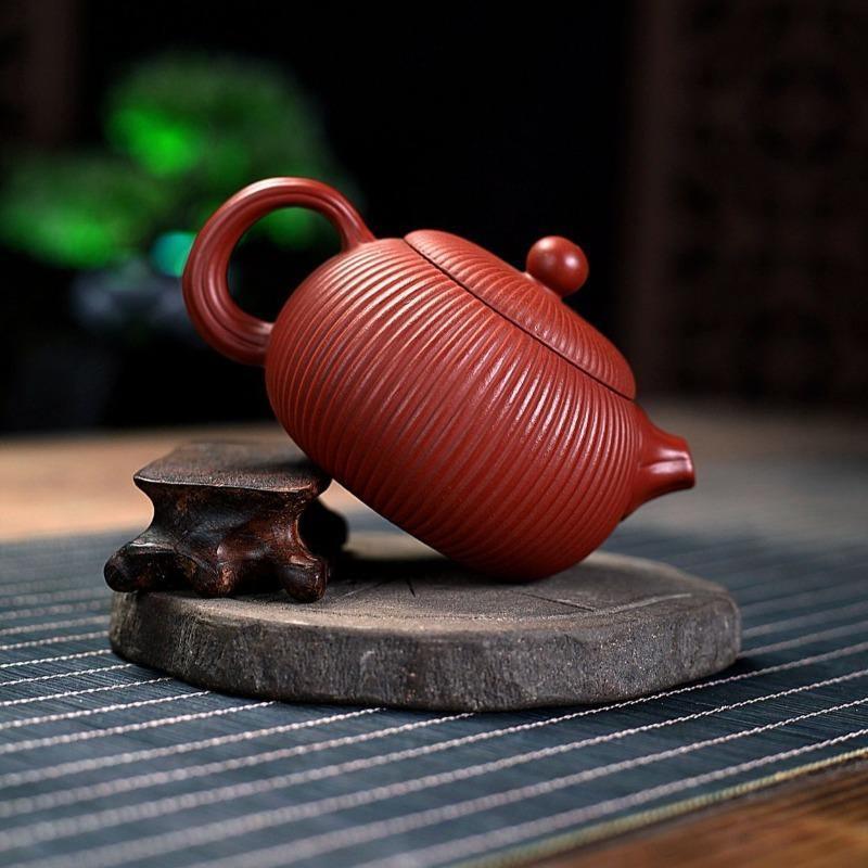 Yixing Zisha Teapot [Begonia Xishi] (Dahongpao - 200ml) - YIQIN TEA HOUSE | yiqinteahouse.com | 200-300ml, teapot, teaware, zisha teapot