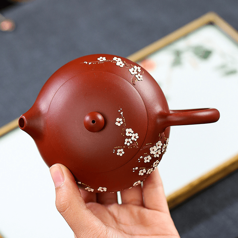 Yixing Zisha Teapot [Dark Fragrance Xishi] (Dahongpao - 250ml) - YIQIN TEA HOUSE | yiqinteahouse.com | 200-300ml, new arrival, teapot, teaware, zisha teapot