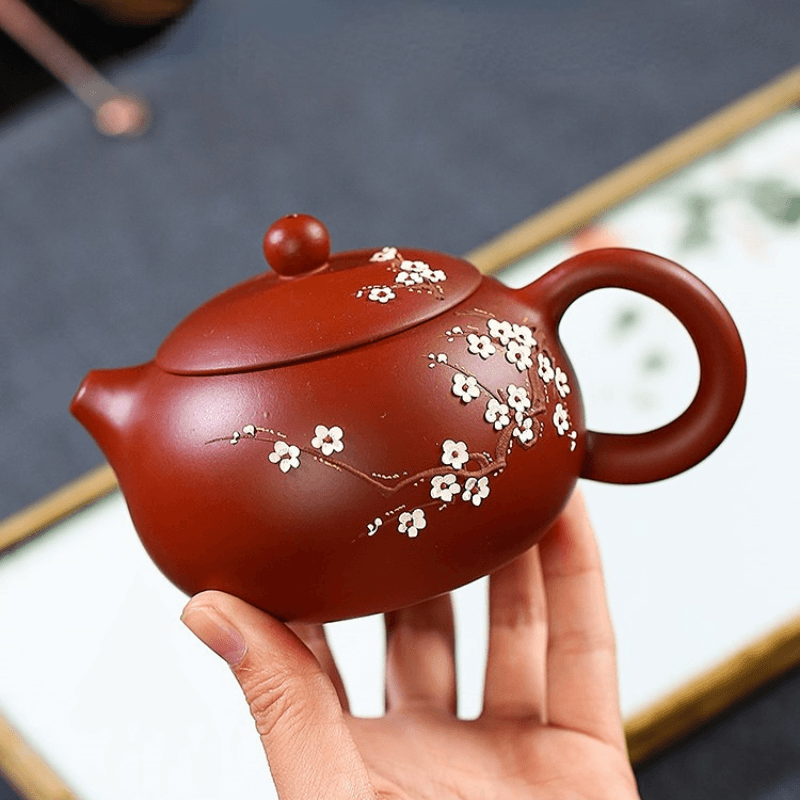 Yixing Zisha Teapot [Dark Fragrance Xishi] (Dahongpao - 250ml) - YIQIN TEA HOUSE | yiqinteahouse.com | 200-300ml, new arrival, teapot, teaware, zisha teapot