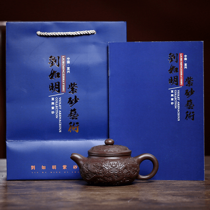 Yixing Zisha Teapot [Dragon Antique] (Zi Ni - 310ml) - YIQIN TEA HOUSE | yiqinteahouse.com | >300ml, new arrival, teapot, teaware, zisha teapot