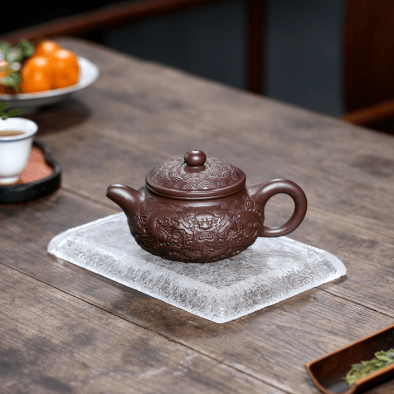 Yixing Zisha Teapot [Dragon Antique] (Zi Ni - 310ml) - YIQIN TEA HOUSE | yiqinteahouse.com | >300ml, new arrival, teapot, teaware, zisha teapot