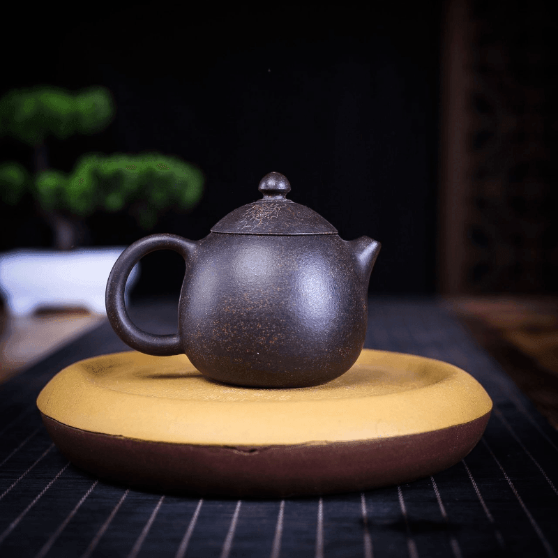 Yixing Zisha Teapot [Dragon Egg] (Hei Jin Sha - 170ml) - YIQIN TEA HOUSE | yiqinteahouse.com | <200ml, teapot, teaware, zisha teapot