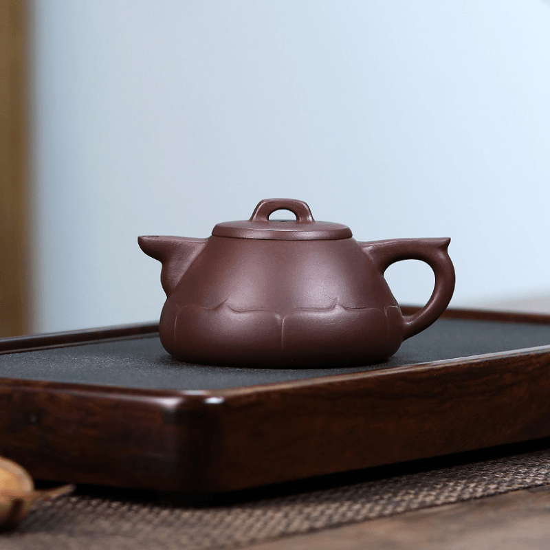 Yixing Zisha Teapot [Fan Lian] (Zi Ni - 220ml) - YIQIN TEA HOUSE | yiqinteahouse.com | 200-300ml, new arrival, teapot, teaware, zisha teapot