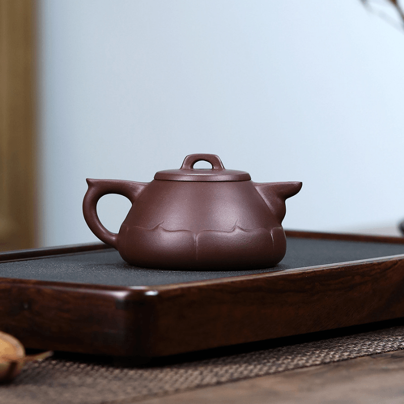 Yixing Zisha Teapot [Fan Lian] (Zi Ni - 220ml) - YIQIN TEA HOUSE | yiqinteahouse.com | 200-300ml, new arrival, teapot, teaware, zisha teapot