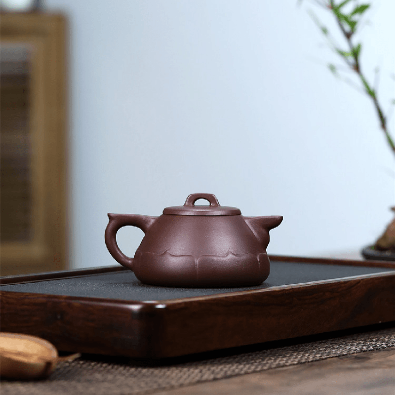 Yixing Zisha Teapot [Fan Lian] (Zi Ni - 220ml) - YIQIN TEA HOUSE | yiqinteahouse.com | 200-300ml, new arrival, teapot, teaware, zisha teapot