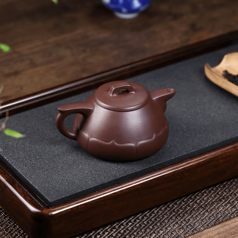 Yixing Zisha Teapot [Fan Lian] (Zi Ni - 220ml) - YIQIN TEA HOUSE | yiqinteahouse.com | 200-300ml, new arrival, teapot, teaware, zisha teapot