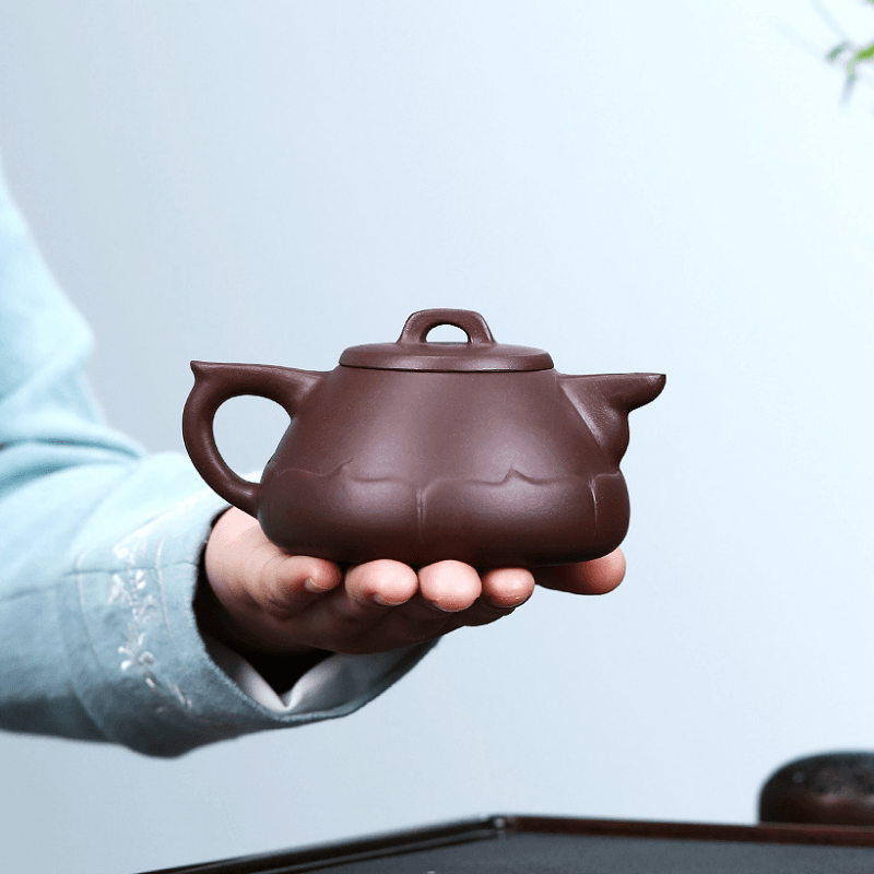 Yixing Zisha Teapot [Fan Lian] (Zi Ni - 220ml) - YIQIN TEA HOUSE | yiqinteahouse.com | 200-300ml, new arrival, teapot, teaware, zisha teapot