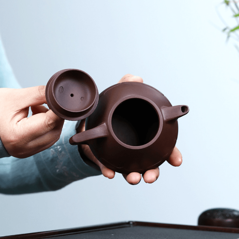 Yixing Zisha Teapot [Fan Lian] (Zi Ni - 220ml) - YIQIN TEA HOUSE | yiqinteahouse.com | 200-300ml, new arrival, teapot, teaware, zisha teapot