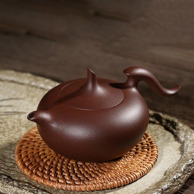 Yixing Zisha Teapot [Feihong Pot] (Zi Ni - 260ml) - YIQIN TEA HOUSE | yiqinteahouse.com | 200-300ml, teapot, teapot hot picks, teaware, zisha teapot