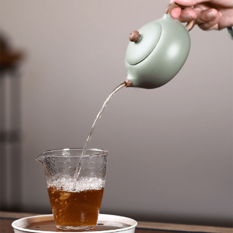 Yixing Zisha Teapot [Flat Xishi] (Douqing Sha/Jiao Ni - 220ml) - YIQIN TEA HOUSE | yiqinteahouse.com | 200-300ml, new arrival, teapot, teaware, zisha teapot