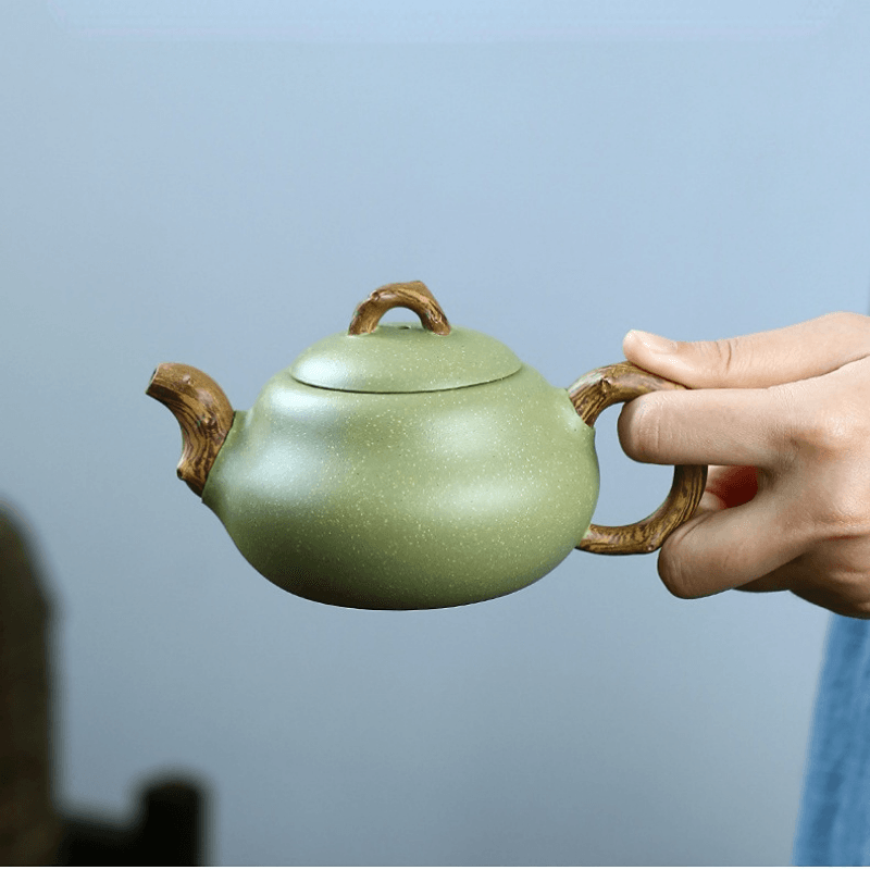 Yixing Zisha Teapot [Gourd] (Douqing Sha/Jiao Ni - 240ml) - YIQIN TEA HOUSE | yiqinteahouse.com | 200-300ml, new arrival, teapot, teaware, zisha teapot