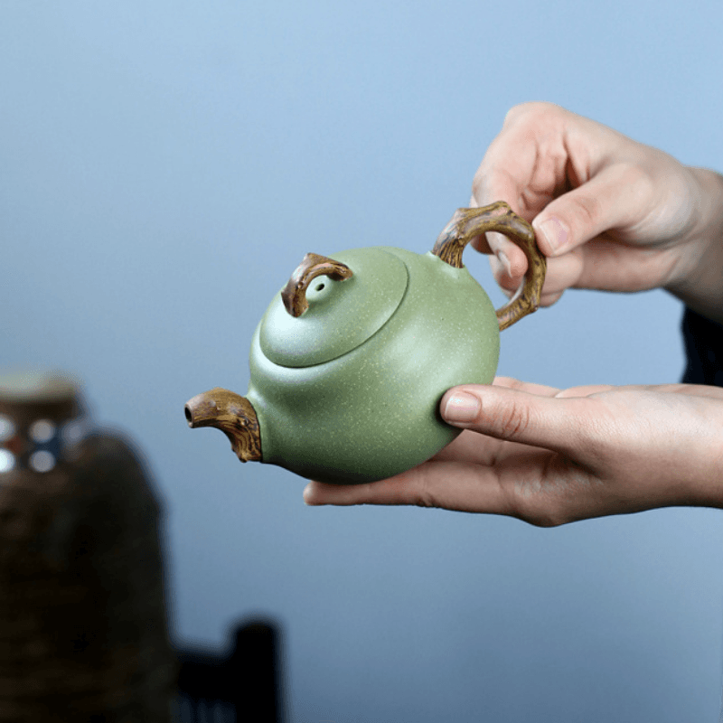 Yixing Zisha Teapot [Gourd] (Douqing Sha/Jiao Ni - 240ml) - YIQIN TEA HOUSE | yiqinteahouse.com | 200-300ml, new arrival, teapot, teaware, zisha teapot