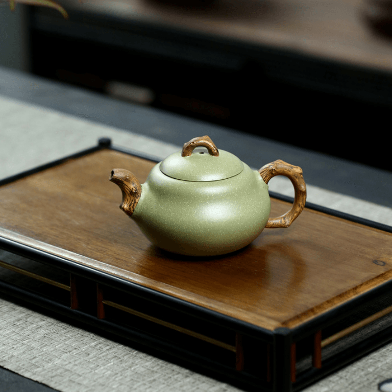 Yixing Zisha Teapot [Gourd] (Douqing Sha/Jiao Ni - 240ml) - YIQIN TEA HOUSE | yiqinteahouse.com | 200-300ml, new arrival, teapot, teaware, zisha teapot