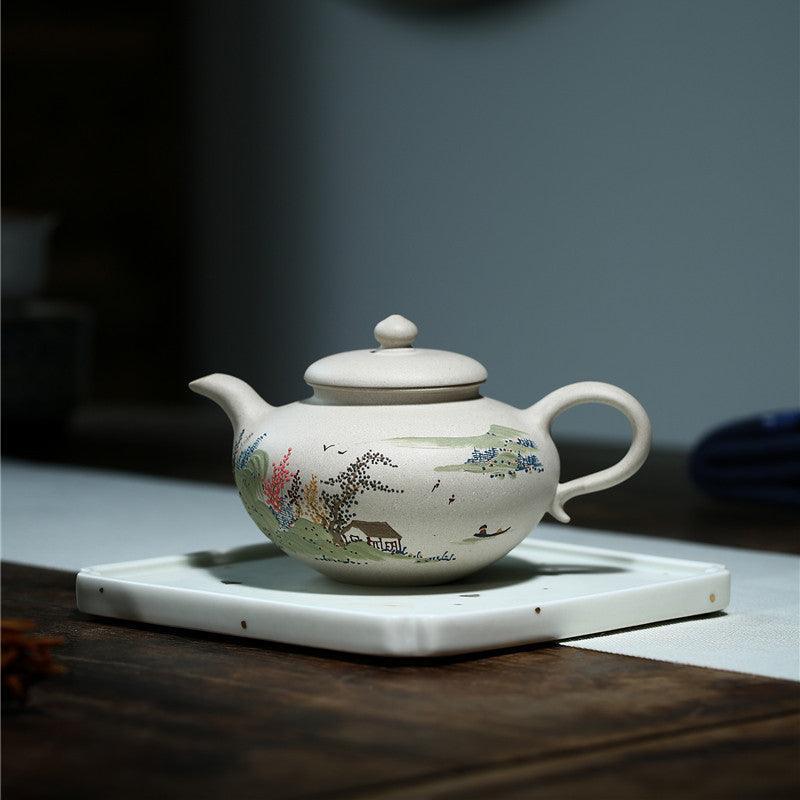 Yixing Zisha Teapot [Graceful] (Bai Duan Ni - 270ml) - YIQIN TEA HOUSE | yiqinteahouse.com | 200-300ml, teapot, teapot hot picks, teaware, zisha teapot