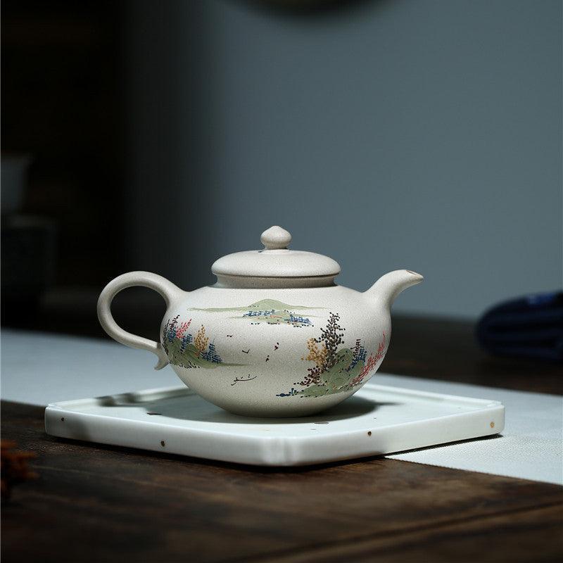 Yixing Zisha Teapot [Graceful] (Bai Duan Ni - 270ml) - YIQIN TEA HOUSE | yiqinteahouse.com | 200-300ml, teapot, teapot hot picks, teaware, zisha teapot