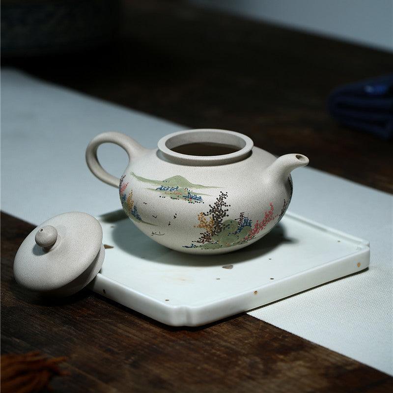 Yixing Zisha Teapot [Graceful] (Bai Duan Ni - 270ml) - YIQIN TEA HOUSE | yiqinteahouse.com | 200-300ml, teapot, teapot hot picks, teaware, zisha teapot