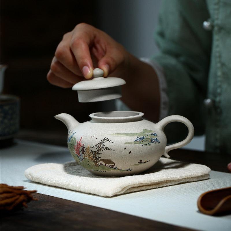 Yixing Zisha Teapot [Graceful] (Bai Duan Ni - 270ml) - YIQIN TEA HOUSE | yiqinteahouse.com | 200-300ml, teapot, teapot hot picks, teaware, zisha teapot