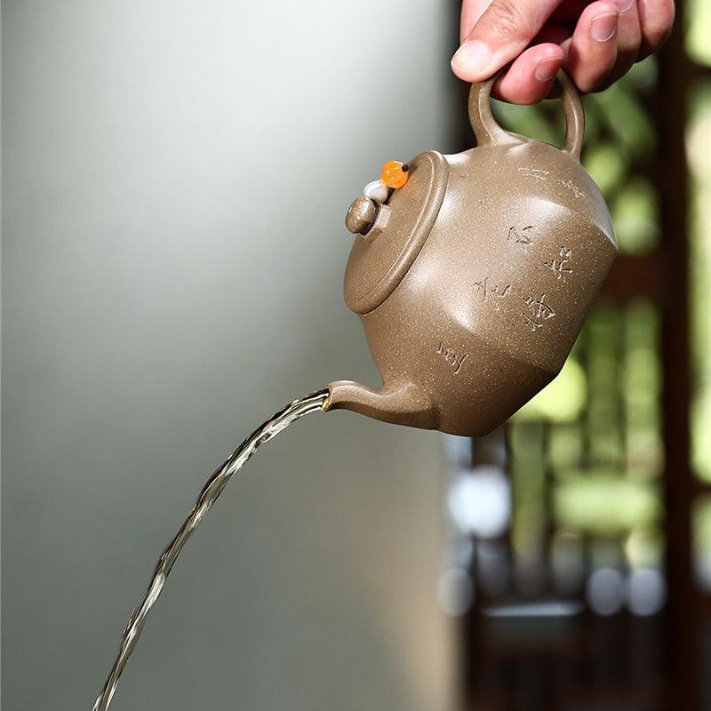 Yixing Zisha Teapot [Guyun] (Qinghua Duan Ni - 380ml) - YIQIN TEA HOUSE | yiqinteahouse.com | >300ml, teapot, teaware, zisha teapot