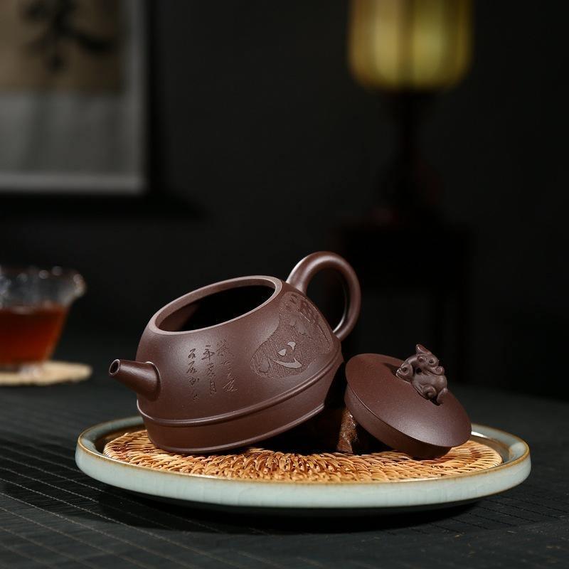 Yixing Zisha Teapot [Half Moon] (Zi Ni - 300ml) - YIQIN TEA HOUSE | yiqinteahouse.com | 200-300ml, teapot, teaware, zisha teapot