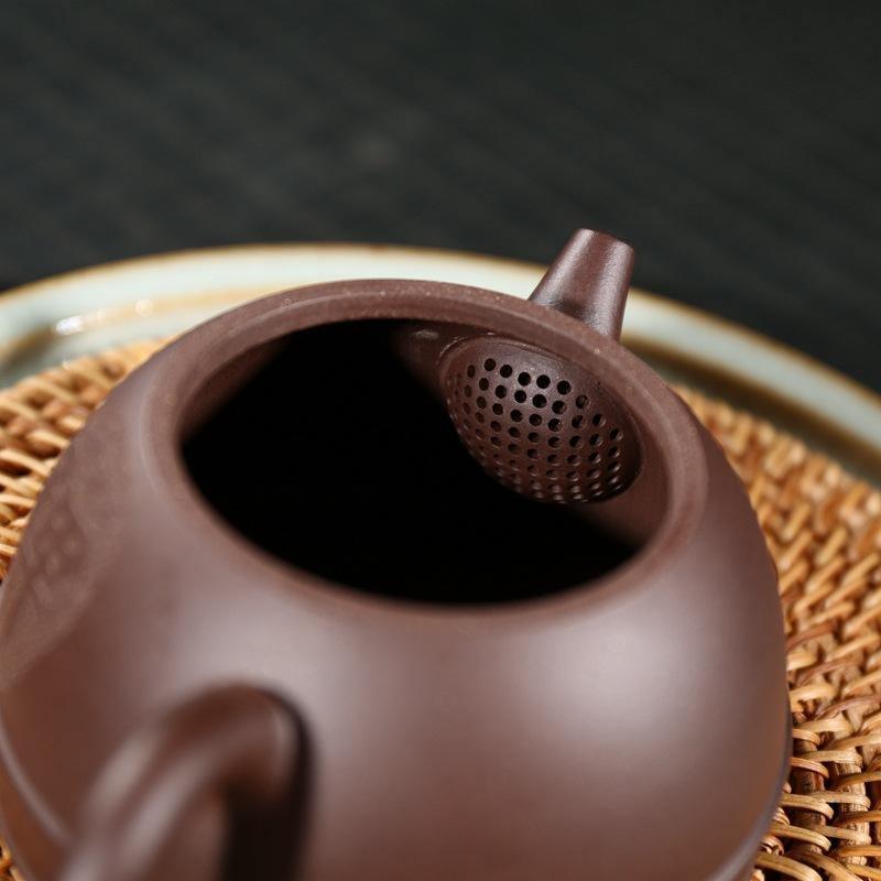 Yixing Zisha Teapot [Half Moon] (Zi Ni - 300ml) - YIQIN TEA HOUSE | yiqinteahouse.com | 200-300ml, teapot, teaware, zisha teapot