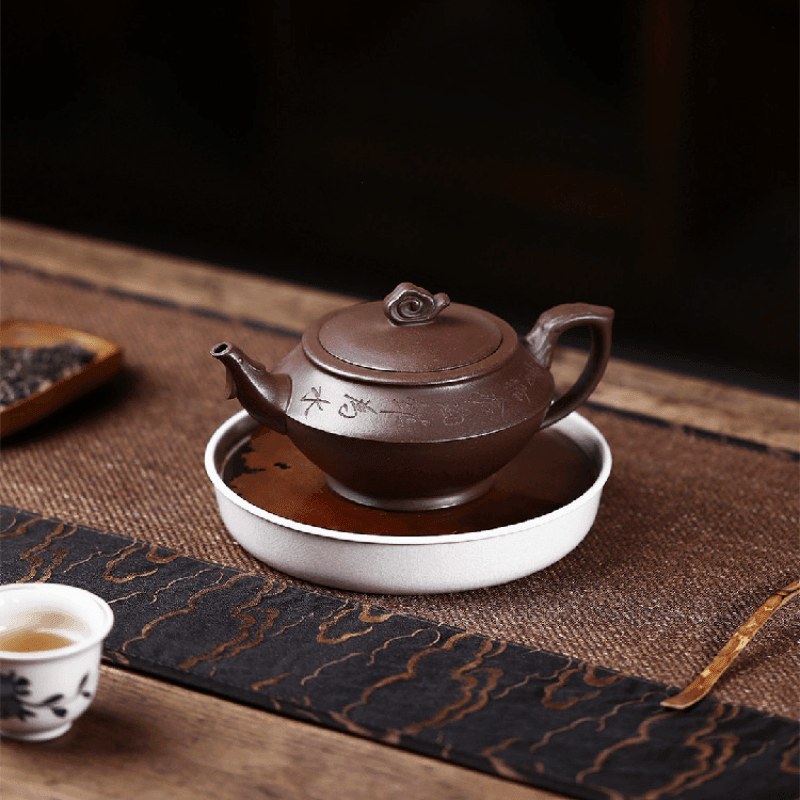 Yixing Zisha Teapot [Han Yun Pot] (Zi Ni - 280ml) - YIQIN TEA HOUSE | yiqinteahouse.com | 200-300ml, new arrival, teapot, teaware, zisha teapot