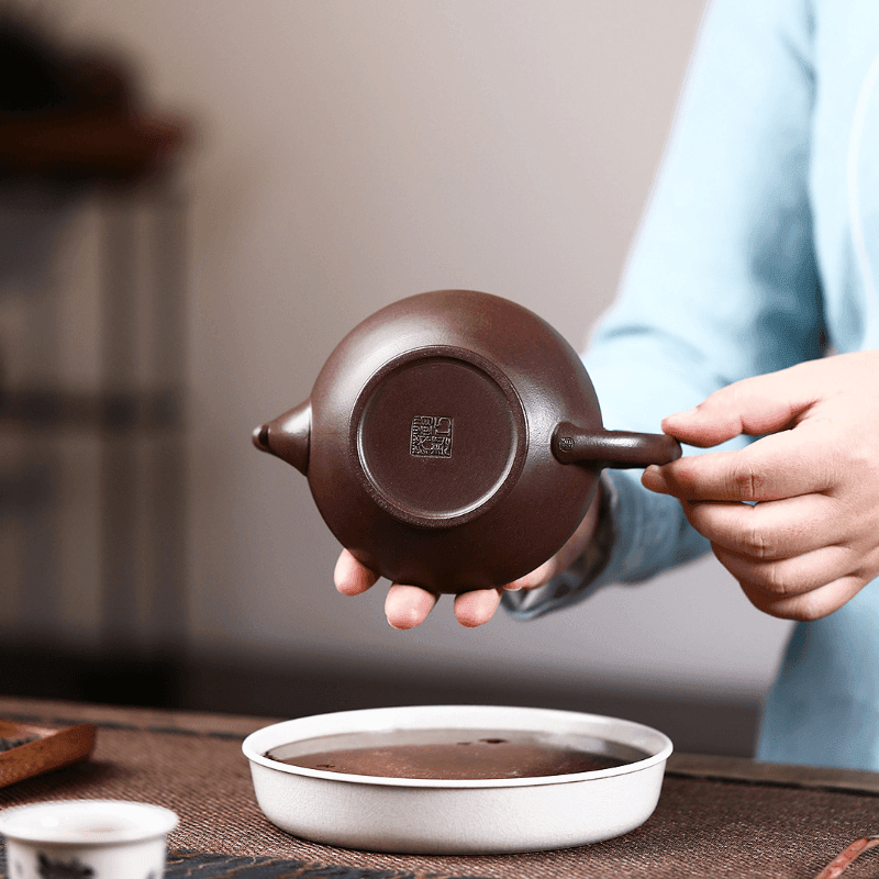 Yixing Zisha Teapot [Han Yun Pot] (Zi Ni - 280ml) - YIQIN TEA HOUSE | yiqinteahouse.com | 200-300ml, new arrival, teapot, teaware, zisha teapot