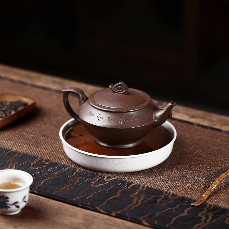 Yixing Zisha Teapot [Han Yun Pot] (Zi Ni - 280ml) - YIQIN TEA HOUSE | yiqinteahouse.com | 200-300ml, new arrival, teapot, teaware, zisha teapot