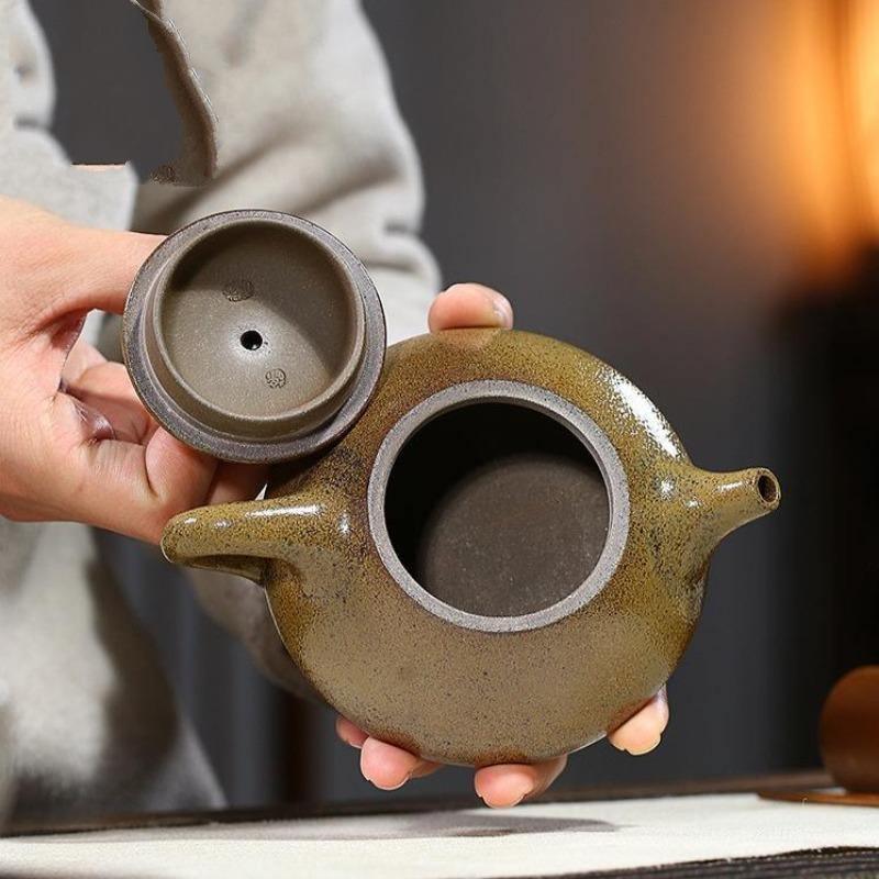 Yixing Zisha Teapot [Jingzhou Shi Piao] (Duan Ni Firewood Fired - 250ml) - YIQIN TEA HOUSE | yiqinteahouse.com | 200-300ml, teapot, teaware, zisha teapot