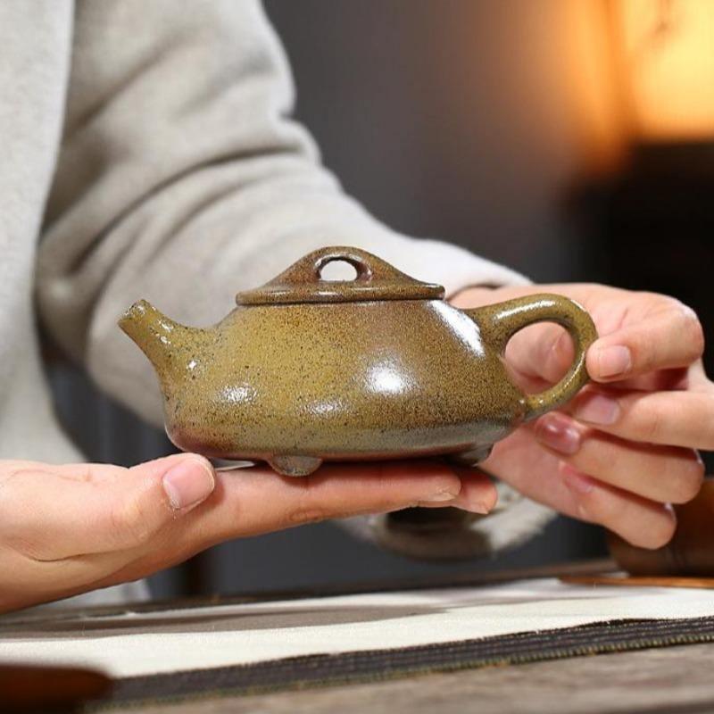 Yixing Zisha Teapot [Jingzhou Shi Piao] (Duan Ni Firewood Fired - 250ml) - YIQIN TEA HOUSE | yiqinteahouse.com | 200-300ml, teapot, teaware, zisha teapot