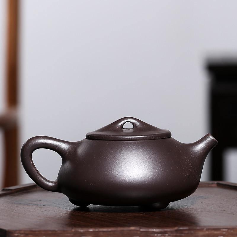 Yixing Zisha Teapot [Jingzhou Shi Piao] (Hei Jin Sha/Dahongpao - 240/210ml) - YIQIN TEA HOUSE | yiqinteahouse.com | 200-300ml, teapot, teapot hot picks, teaware, zisha teapot