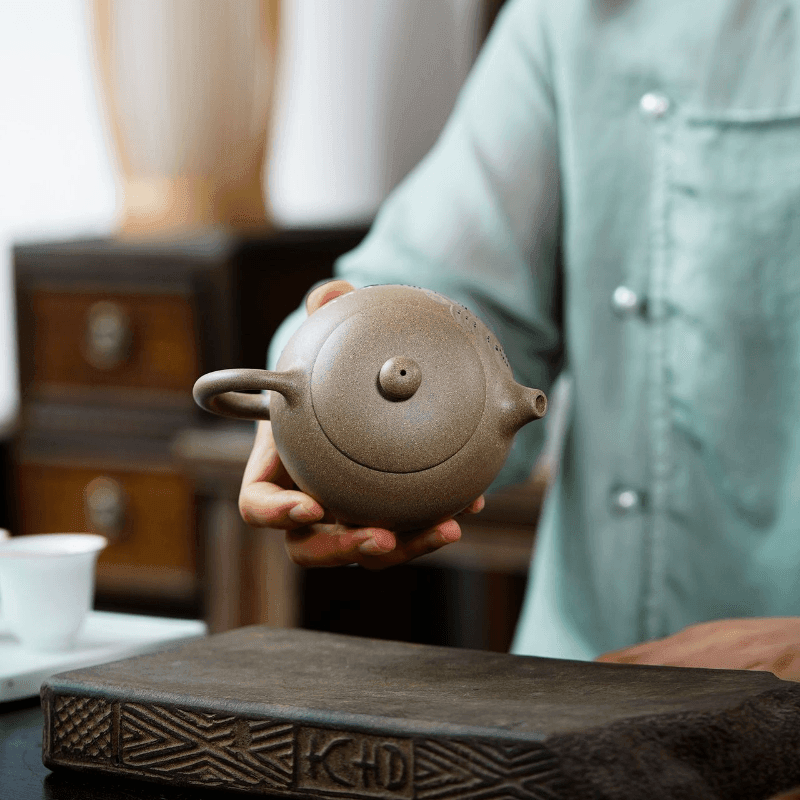 Yixing Zisha Teapot [Jinxiu Shanhe Xishi] (Douqing Sha - 270ml) - YIQIN TEA HOUSE | yiqinteahouse.com | 200-300ml, teapot, teaware, zisha teapot