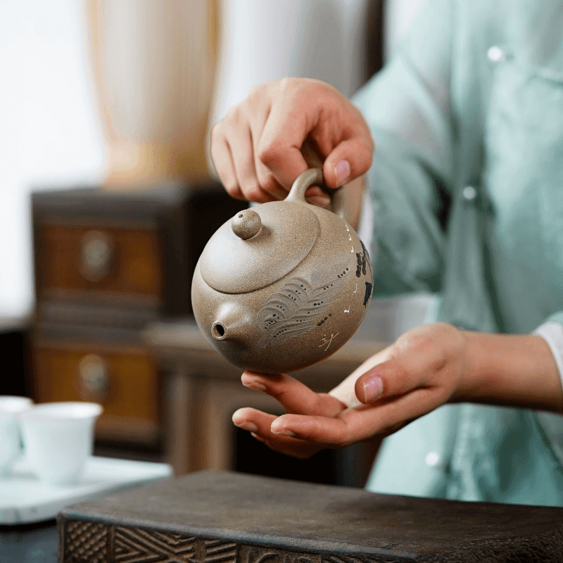 Yixing Zisha Teapot [Jinxiu Shanhe Xishi] (Douqing Sha - 270ml) - YIQIN TEA HOUSE | yiqinteahouse.com | 200-300ml, teapot, teaware, zisha teapot