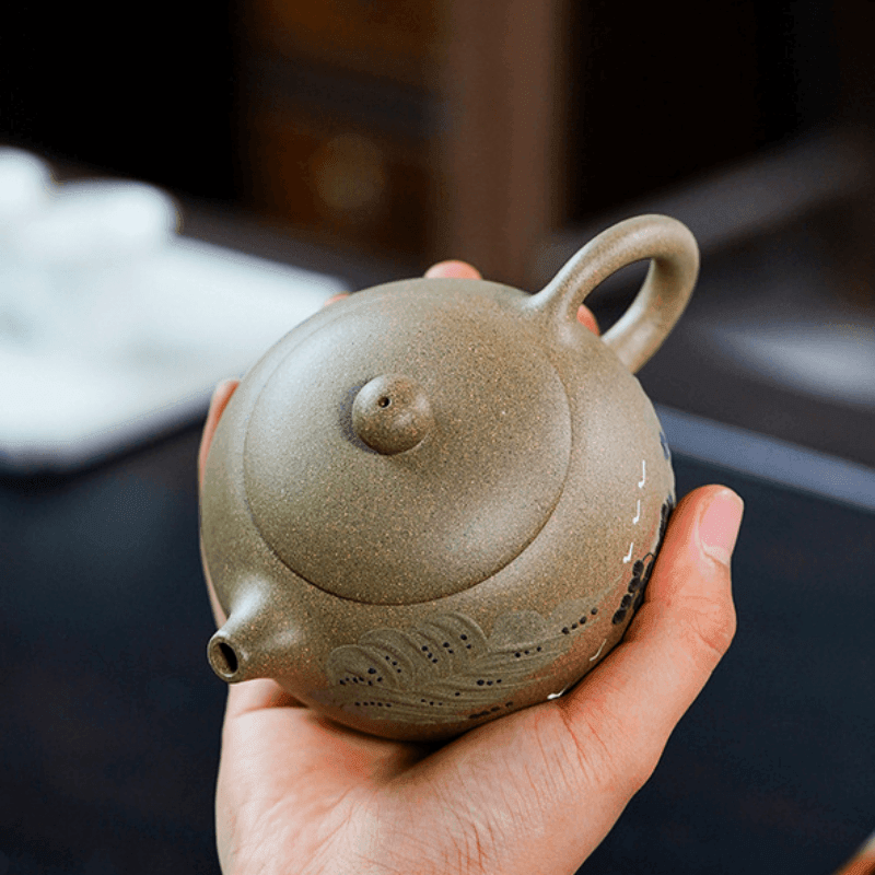 Yixing Zisha Teapot [Jinxiu Shanhe Xishi] (Douqing Sha - 270ml) - YIQIN TEA HOUSE | yiqinteahouse.com | 200-300ml, teapot, teaware, zisha teapot