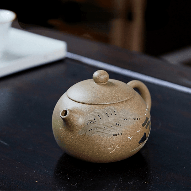 Yixing Zisha Teapot [Jinxiu Shanhe Xishi] (Douqing Sha - 270ml) - YIQIN TEA HOUSE | yiqinteahouse.com | 200-300ml, teapot, teaware, zisha teapot