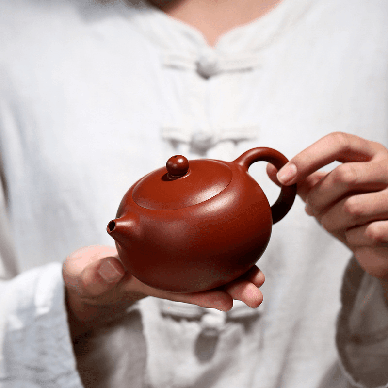 Yixing Zisha Teapot [Kagai Xishi] (Dahongpao - 220ml) - YIQIN TEA HOUSE | yiqinteahouse.com | 200-300ml, teapot, teapot hot picks, teaware, zisha teapot