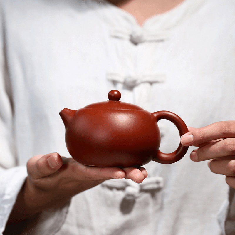 Yixing Zisha Teapot [Kagai Xishi] (Dahongpao - 220ml) - YIQIN TEA HOUSE | yiqinteahouse.com | 200-300ml, teapot, teapot hot picks, teaware, zisha teapot