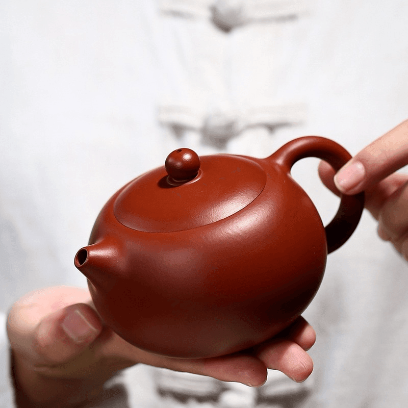 Yixing Zisha Teapot [Kagai Xishi] (Dahongpao - 220ml) - YIQIN TEA HOUSE | yiqinteahouse.com | 200-300ml, teapot, teapot hot picks, teaware, zisha teapot