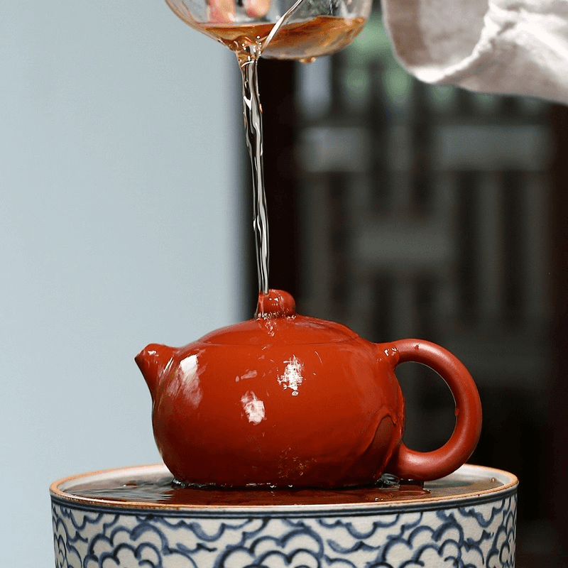 Yixing Zisha Teapot [Kagai Xishi] (Dahongpao - 220ml) - YIQIN TEA HOUSE | yiqinteahouse.com | 200-300ml, teapot, teapot hot picks, teaware, zisha teapot