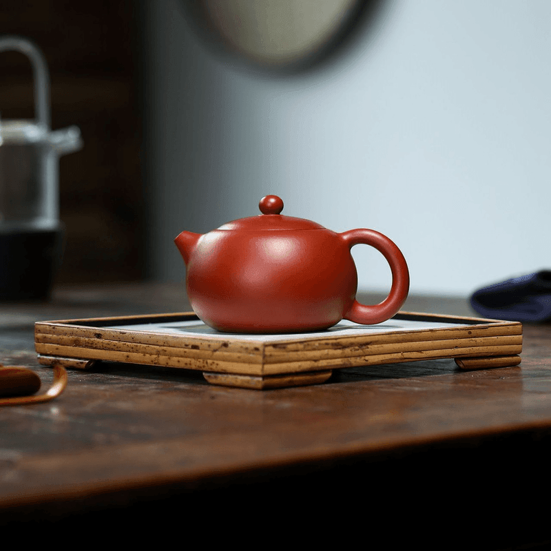 Yixing Zisha Teapot [Kagai Xishi] (Dahongpao - 220ml) - YIQIN TEA HOUSE | yiqinteahouse.com | 200-300ml, teapot, teapot hot picks, teaware, zisha teapot