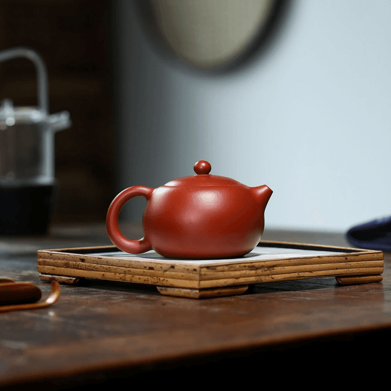 Yixing Zisha Teapot [Kagai Xishi] (Dahongpao - 220ml) - YIQIN TEA HOUSE | yiqinteahouse.com | 200-300ml, teapot, teapot hot picks, teaware, zisha teapot