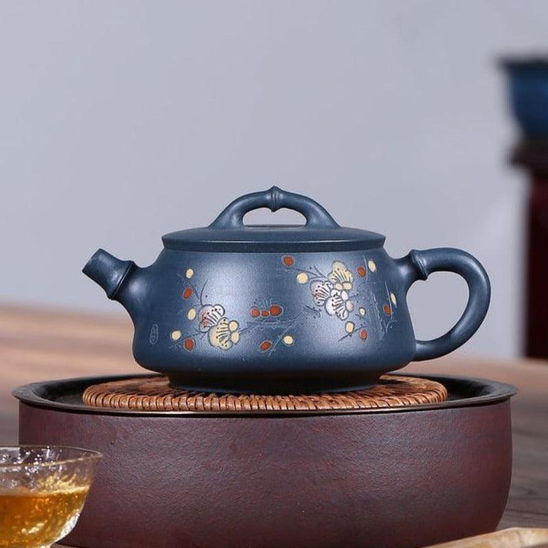 Yixing Zisha Teapot [Kuan Kou Shi Piao] (Tian Qing Ni - 250ml) - YIQIN TEA HOUSE | yiqinteahouse.com | 200-300ml, new arrival, teapot, teaware, zisha teapot