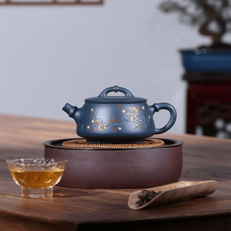 Yixing Zisha Teapot [Kuan Kou Shi Piao] (Tian Qing Ni - 250ml) - YIQIN TEA HOUSE | yiqinteahouse.com | 200-300ml, new arrival, teapot, teaware, zisha teapot