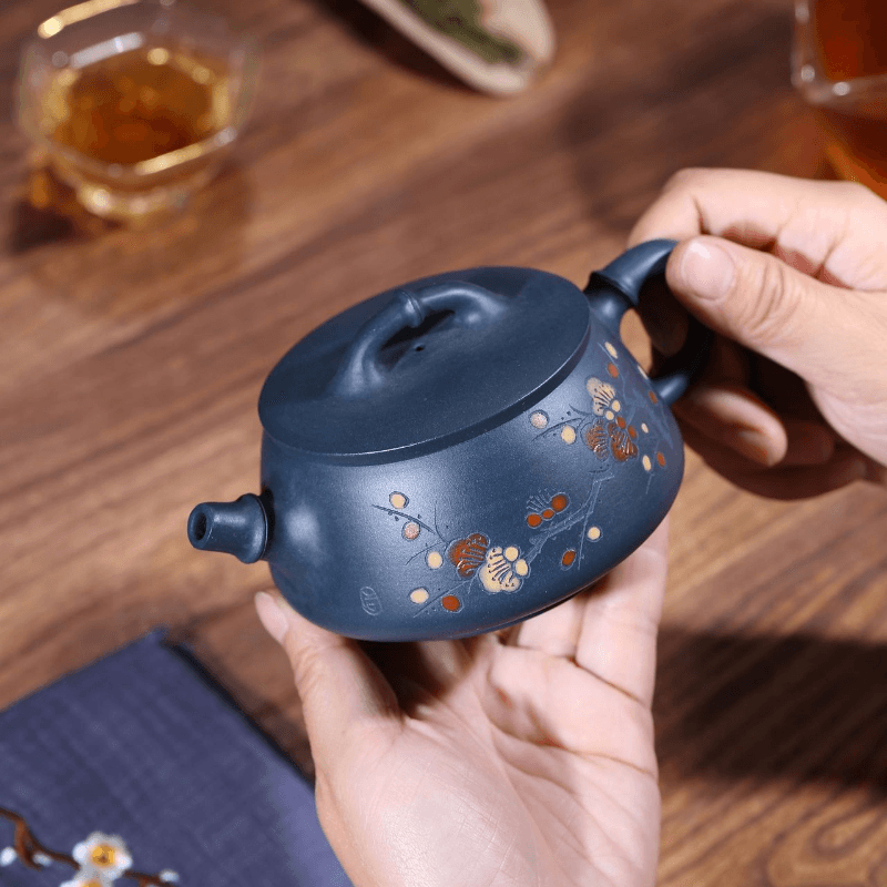 Yixing Zisha Teapot [Kuan Kou Shi Piao] (Tian Qing Ni - 250ml) - YIQIN TEA HOUSE | yiqinteahouse.com | 200-300ml, new arrival, teapot, teaware, zisha teapot