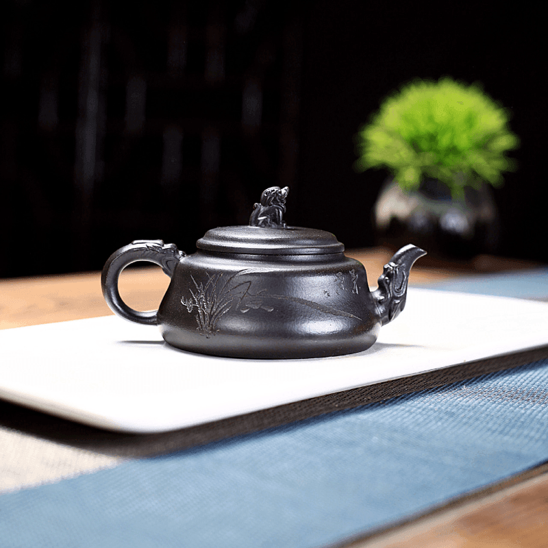 Yixing Zisha Teapot [Lion Pot] (Shi Huang - 180ml) - YIQIN TEA HOUSE | yiqinteahouse.com | <200ml, new arrival, teapot, teaware, zisha teapot